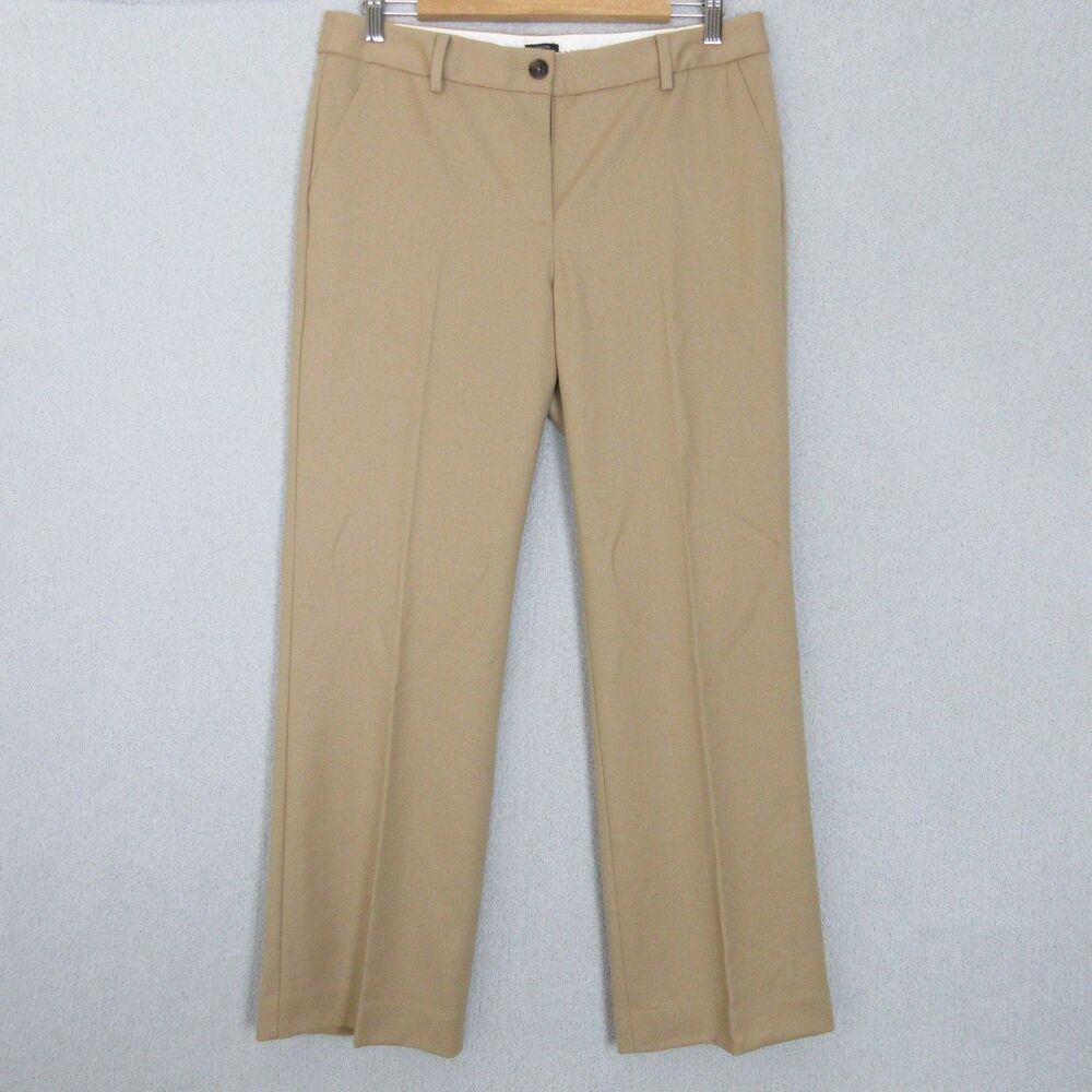 Talbots Womens Beige Wool Pants Size 8P NWT Professional Career Workwear